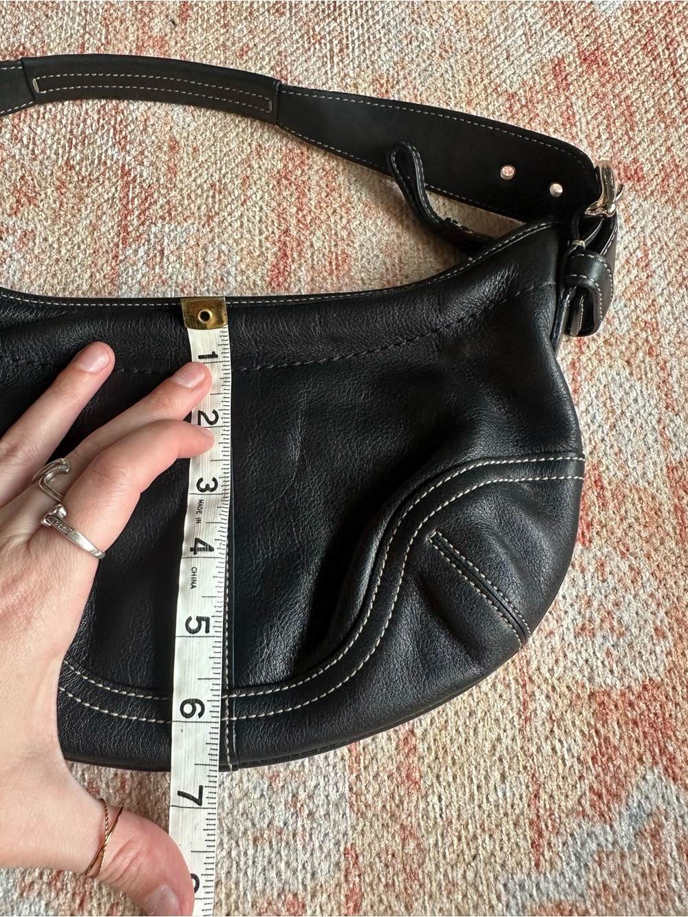 Y2K vintage coach black leather soho mini hobo 9541 - Gem